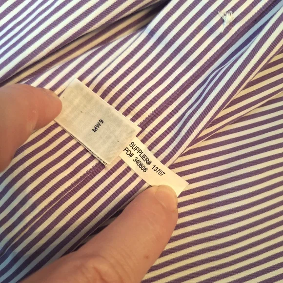 Blue Label Ralph Lauren Office Button Down Shirt in Purple and White XL - Picture 10 of 16